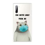For Samsung Galaxy Note 10 Coloured Drawing Pattern Highly Transparent TPU Protective Case(Mask Cat)