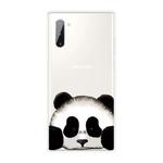For Samsung Galaxy Note 10 Coloured Drawing Pattern Highly Transparent TPU Protective Case(Panda)