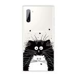 For Samsung Galaxy Note 10 Coloured Drawing Pattern Highly Transparent TPU Protective Case(Black White Rat)