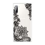 For Samsung Galaxy Note 10 Coloured Drawing Pattern Highly Transparent TPU Protective Case(Black Rose)