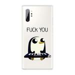 For Samsung Galaxy Note 10+ Coloured Drawing Pattern Highly Transparent TPU Protective Case(Penguin)