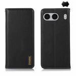 For OnePlus Nord 4 KHAZNEH Nappa Top Layer Cowhide Leather Phone Case(Black)