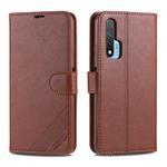 For Huawei Nova 6 AZNS Sheepskin Texture Horizontal Flip Leather Case with Holder & Card Slots & Wallet(Brown)
