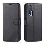 For Huawei Nova 6 AZNS Sheepskin Texture Horizontal Flip Leather Case with Holder & Card Slots & Wallet(Black)
