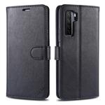 For Huawei Nova 7 SE AZNS Sheepskin Texture Horizontal Flip Leather Case with Holder & Card Slots & Wallet(Black)