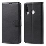 For Huawei P30 Lite / Nova 4E AZNS Sheepskin Texture Horizontal Flip Leather Case with Holder & Card Slots & Wallet(Black)