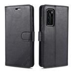 For Huawei P40 / P40 Pro AZNS Sheepskin Texture Horizontal Flip Leather Case with Holder & Card Slots & Wallet(Black)