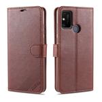 For Huawei Honor 9A AZNS Sheepskin Texture Horizontal Flip Leather Case with Holder & Card Slots & Wallet(Brown)