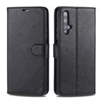 For Huawei Honor 20 AZNS Sheepskin Texture Horizontal Flip Leather Case with Holder & Card Slots & Wallet(Black)