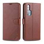 For Huawei Honor 20 Pro AZNS Sheepskin Texture Horizontal Flip Leather Case with Holder & Card Slots & Wallet(Brown)