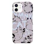 For iPhone 12 Painted Pattern PC Phone Case(CATs)