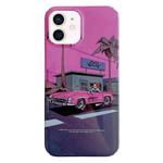 For iPhone 12 Painted Pattern PC Phone Case(Sweet Cool Girl)