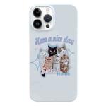For iPhone 13 Pro Painted Pattern PC Phone Case(SWEET Cats)