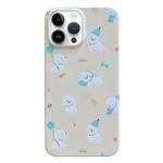 For iPhone 13 Pro Max Painted Pattern PC Phone Case(Milk Yellow Dog)