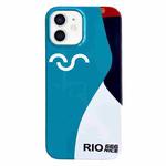 For iPhone 11 Painted Pattern PC Phone Case(Contrasting Blue)