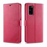 For Huawei Honor V30 AZNS Sheepskin Texture Horizontal Flip Leather Case with Holder & Card Slots & Wallet(Red)