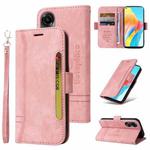 For OPPO A78 4G BETOPNICE Dual-side Buckle Leather Phone Case(Pink)