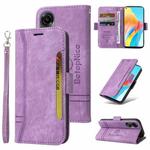 For OPPO A78 4G BETOPNICE Dual-side Buckle Leather Phone Case(Purple)