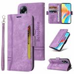For OPPO A58 4G BETOPNICE Dual-side Buckle Leather Phone Case(Purple)
