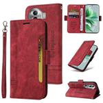 For OPPO Reno11 Pro 5G Global BETOPNICE Dual-side Buckle Leather Phone Case(Red)