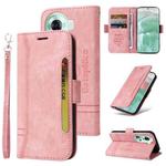 For OPPO Reno11 5G Global BETOPNICE Dual-side Buckle Leather Phone Case(Pink)