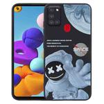 For Samsung Galaxy A21s / A21 Martian Astronaut Pattern Shockproof Phone Case(Black)