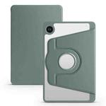 For Samsung Galaxy Tab A9 Acrylic 360 Degree Rotation Smart Tablet Leather Case(Dark Green)