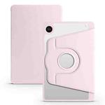 For Samsung Galaxy Tab A9+ Acrylic 360 Degree Rotation Smart Tablet Leather Case(Sand Pink)