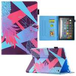 For Amazon Fire Max 11 2023 Colored Drawing Leather Smart Tablet Case(Dazzling Pineapple)