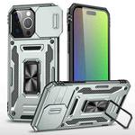 For iPhone 16 Pro Max Armor PC + TPU Camera Shield Phone Case(Grey)