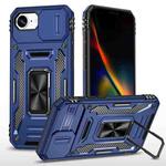 For iPhone 16e Armor PC + TPU Camera Shield Phone Case(Navy Blue)