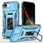 For iPhone 16e Armor PC + TPU Camera Shield Phone Case(Light Blue)
