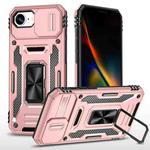 For iPhone 16e Armor PC + TPU Camera Shield Phone Case(Rose Gold)