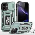 For iPhone 17 Armor PC + TPU Camera Shield Phone Case(Alpine Green)
