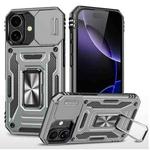 For iPhone 17 Armor PC + TPU Camera Shield Phone Case(Grey)