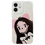 For iPhone 12 Precise Hole TPU Phone Case(Girl)