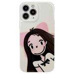 For iPhone 11 Pro Max Precise Hole TPU Phone Case(Girl)