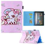 For Amazon Fire Max 11 2023 Colored Drawing Smart Leather Tablet Case(Candy Unicorn)