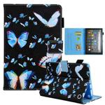 For Amazon Fire Max 11 2023 Colored Drawing Leather Smart Tablet Case(Dream Blue Butterfly)
