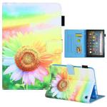 For Amazon Fire Max 11 2023 Colored Drawing Leather Smart Tablet Case(Sunflower)