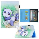 For Amazon Fire Max 11 2023 Colored Drawing Leather Smart Tablet Case(Cute Panda)