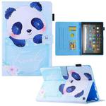 For Amazon Fire Max 11 2023 Colored Drawing Leather Smart Tablet Case(Cup Panda)