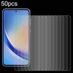 For Samsung Galaxy A35 / M35 50pcs 0.26mm 9H 2.5D Tempered Glass Film