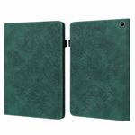 For Amazon Fire Max 11 Peacock Embossed Pattern Leather Tablet Case(Green)