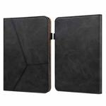 For Amazon Kindle Paperwhite 5 2021 Embossed Striped Leather Tablet Case(Black)