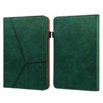 For Amazon Kindle Paperwhite 5 2021 Embossed Striped Leather Tablet Case(Green)