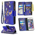 For iPhone 6s Plus & 6 Plus Colored Drawing Pattern Zipper Horizontal Flip Leather Case with Holder & Card Slots & Wallet(Purple Butterfly)