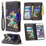 For iPhone 6s Plus & 6 Plus Colored Drawing Pattern Zipper Horizontal Flip Leather Case with Holder & Card Slots & Wallet(Big Butterfly)