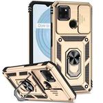 For Realme C21Y / C25Y Sliding Camshield Holder Phone Case(Gold)