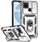 For Realme C21Y / C25Y Sliding Camshield Holder Phone Case(Silver)